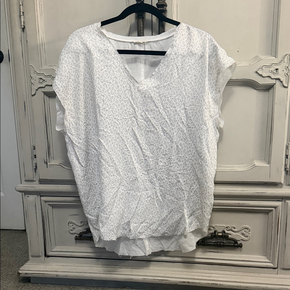 JODIFL White Floral Women's Blouse